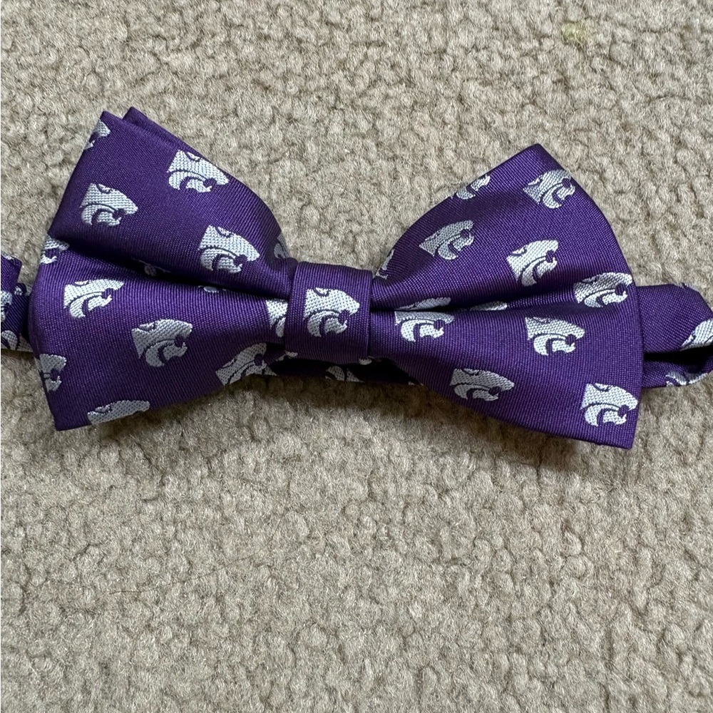 Kansas State Elegant Purple Bow Tie EMAW Cats